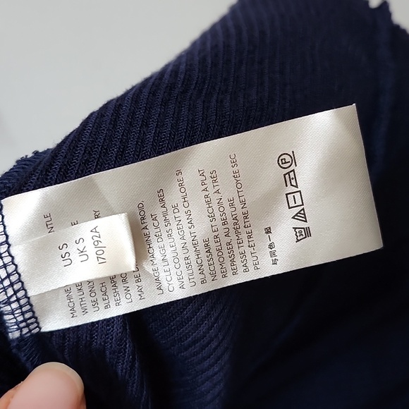 We The Free FP Navy Oversized Knit Long-Sleeve Mini Dress, Size S - Picture 7 of 9